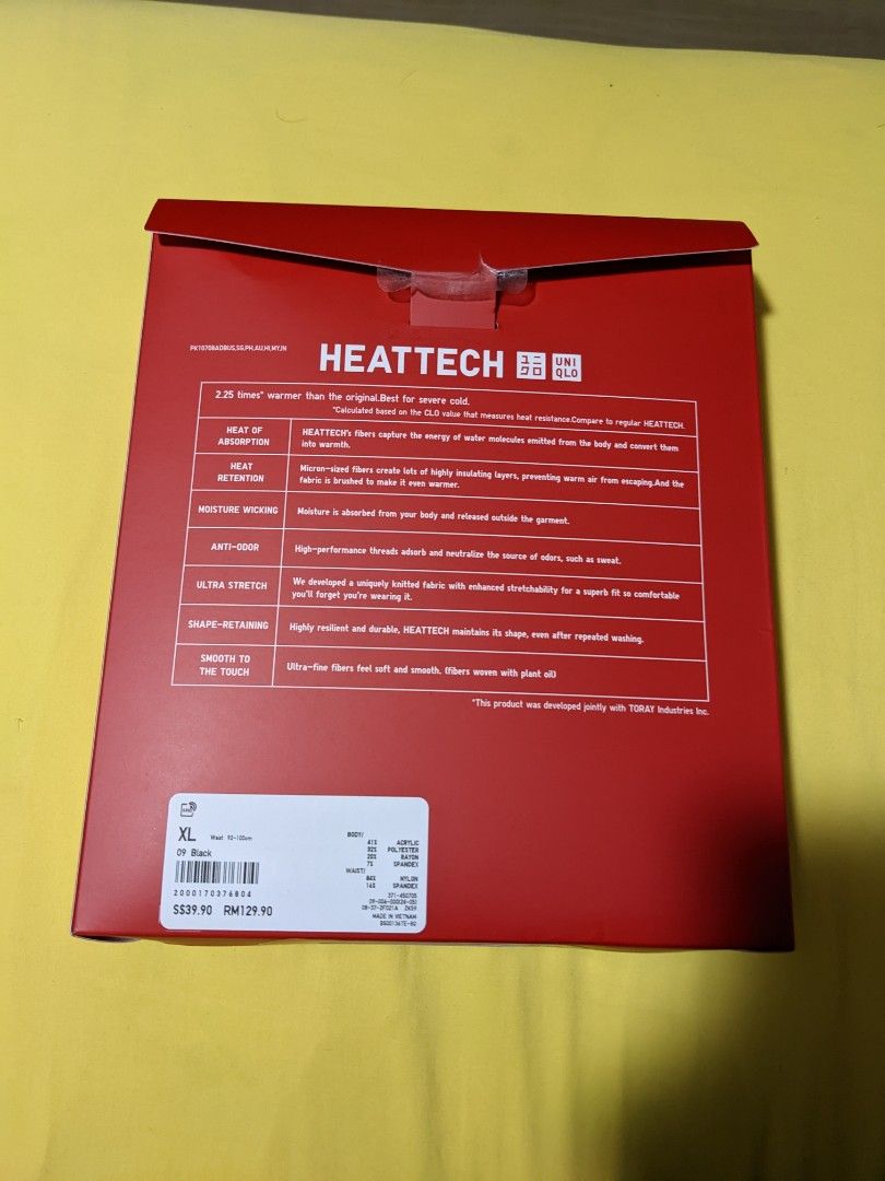 Uniqlo Heattech Ultra Warm Long Johns XL Black