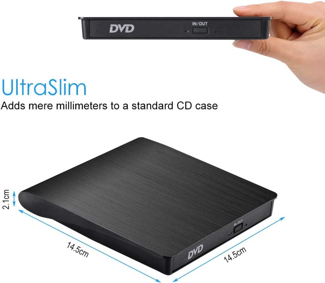 USB 3.0/2 in 1 DVD/CD Burner and Reader External DVD/CD Superdrive Plug