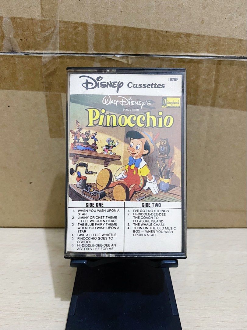 (Vintage) Pinocchio - Disney Cassettes - Original Soundtrack - Cassette ...