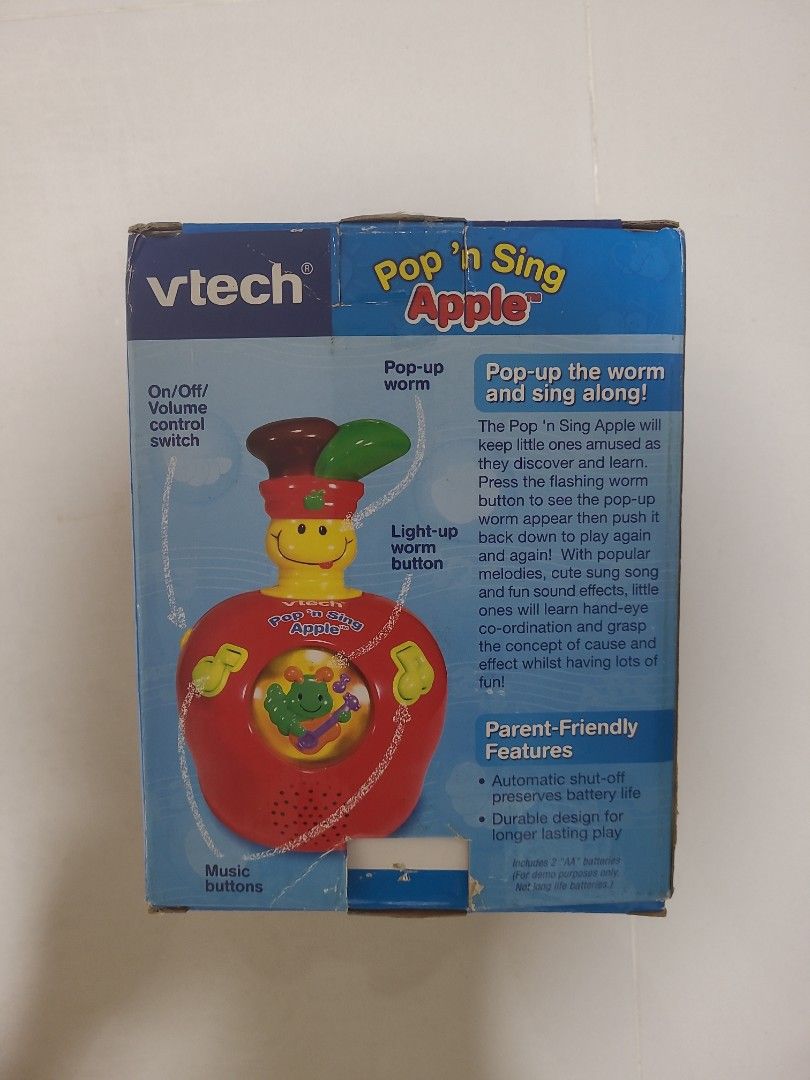 Vtech Pop N Sing Apple, Babies & Kids, Infant Playtime on Carousell