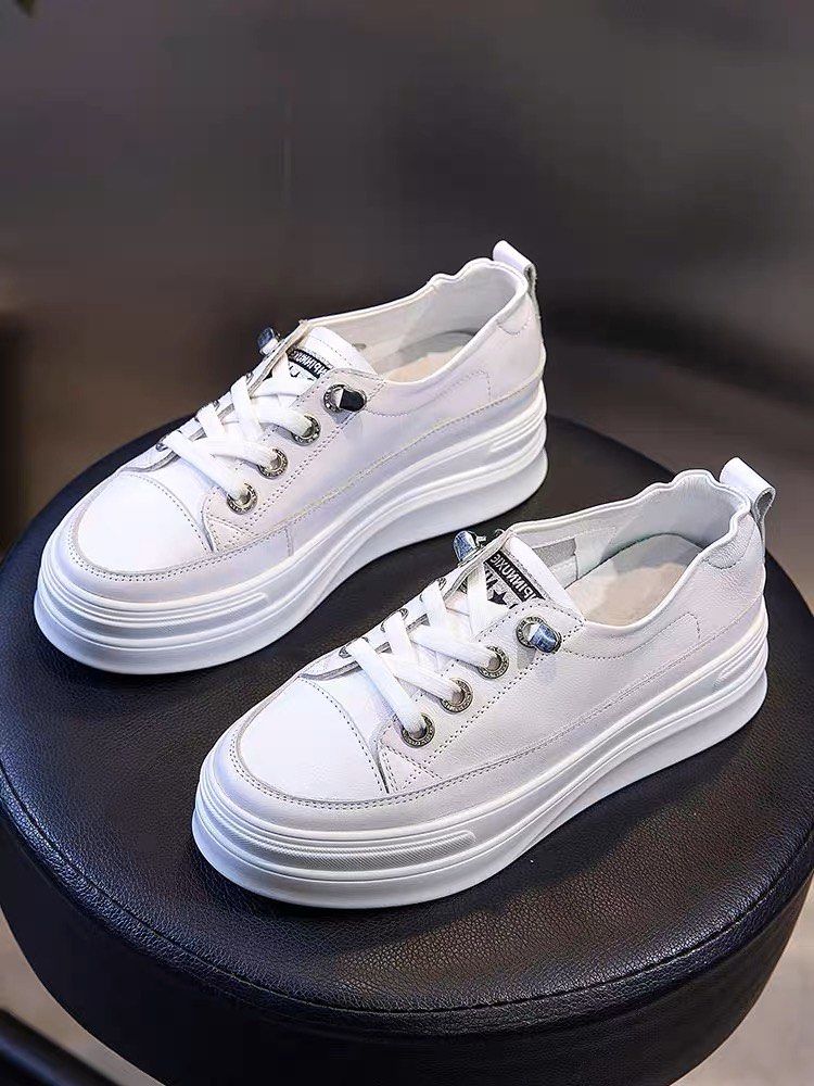 White Platform Sneakers Women s Fashion Footwear Sneakers on