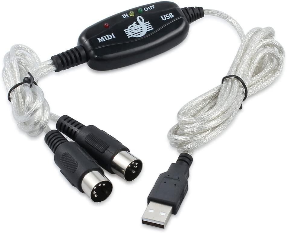 Y84 USB MIDI Adapter 6Ft 2M USB to MIDI Interface Cable Adapter ...