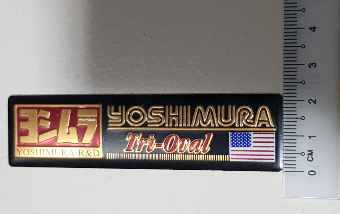 Yoshimura exhaust metal plate, Motorcycles, Motorcycle Apparel on Carousell