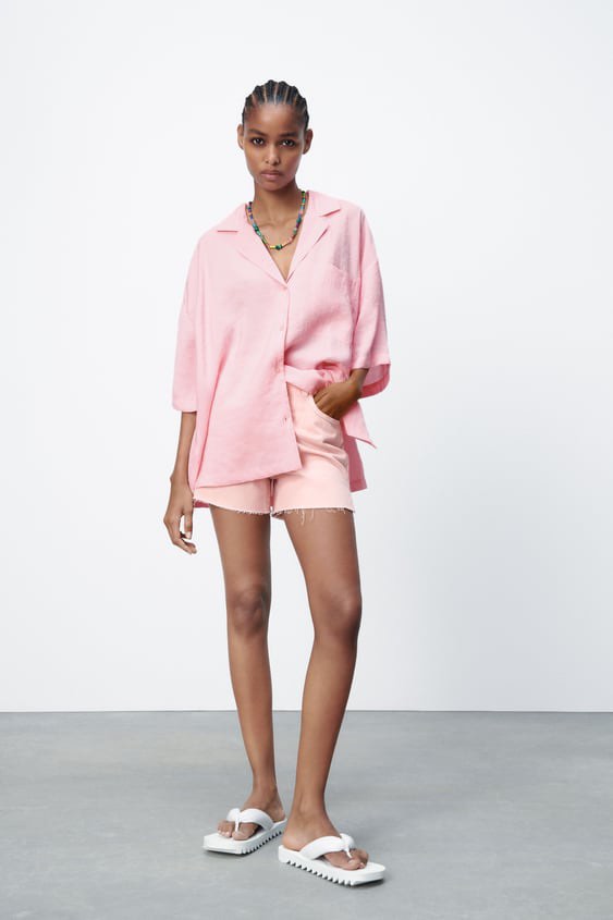 ZARA Oversized Shirt, Women's Fashion, Tops, Shirts on Carousell