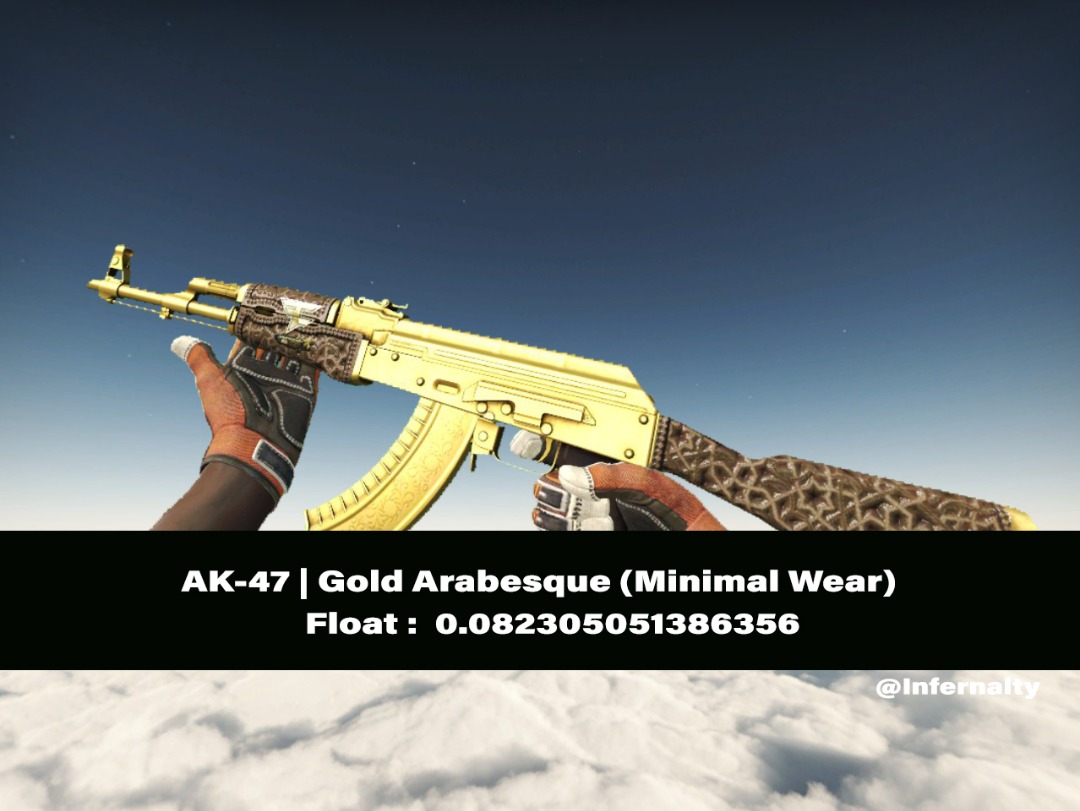 (0.08FV) AK47 Gold Arabesque MW CSGO SKINS KNIVES, Video Gaming