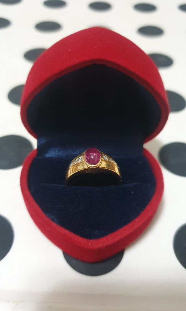 Red diamond gold ring 2025