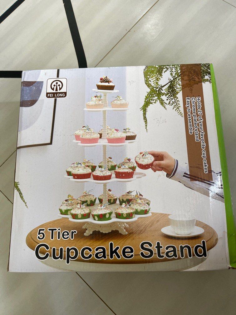 5 tier cupcake stand, Furniture & Home Living, Kitchenware & Tableware