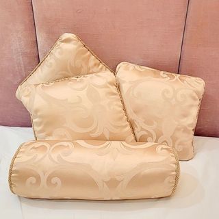 歐風金色緹花質感沙發抱枕 抱枕含枕心