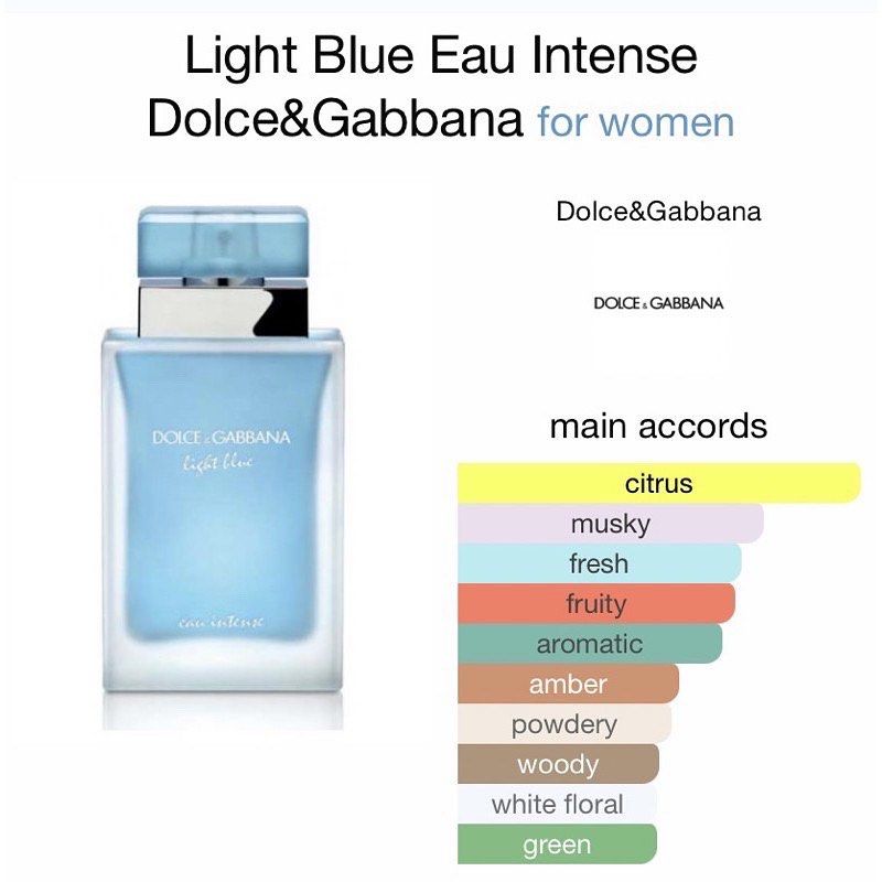 Dolce and gabbana shop light blue intense notes