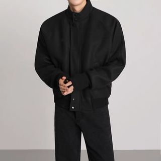 【 Gshop.】立領毛呢夾克男秋冬季寬鬆高級感復古外套上衣服