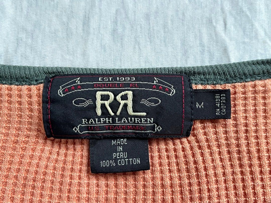 秘魯製Vintage 90's RRL Double RL Ralph Lauren long sleeve T Shirt 