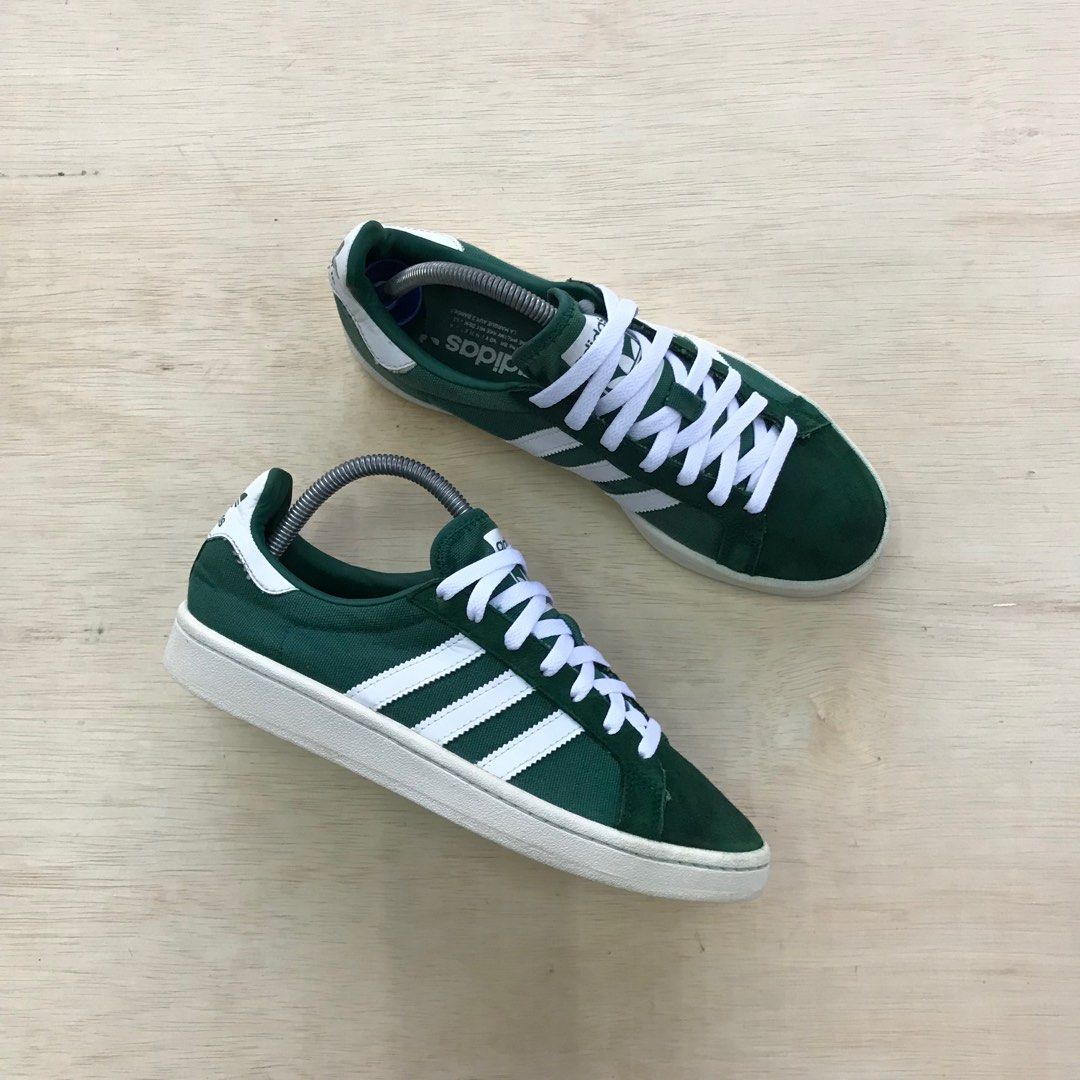 Adidas green canvas shoes on sale
