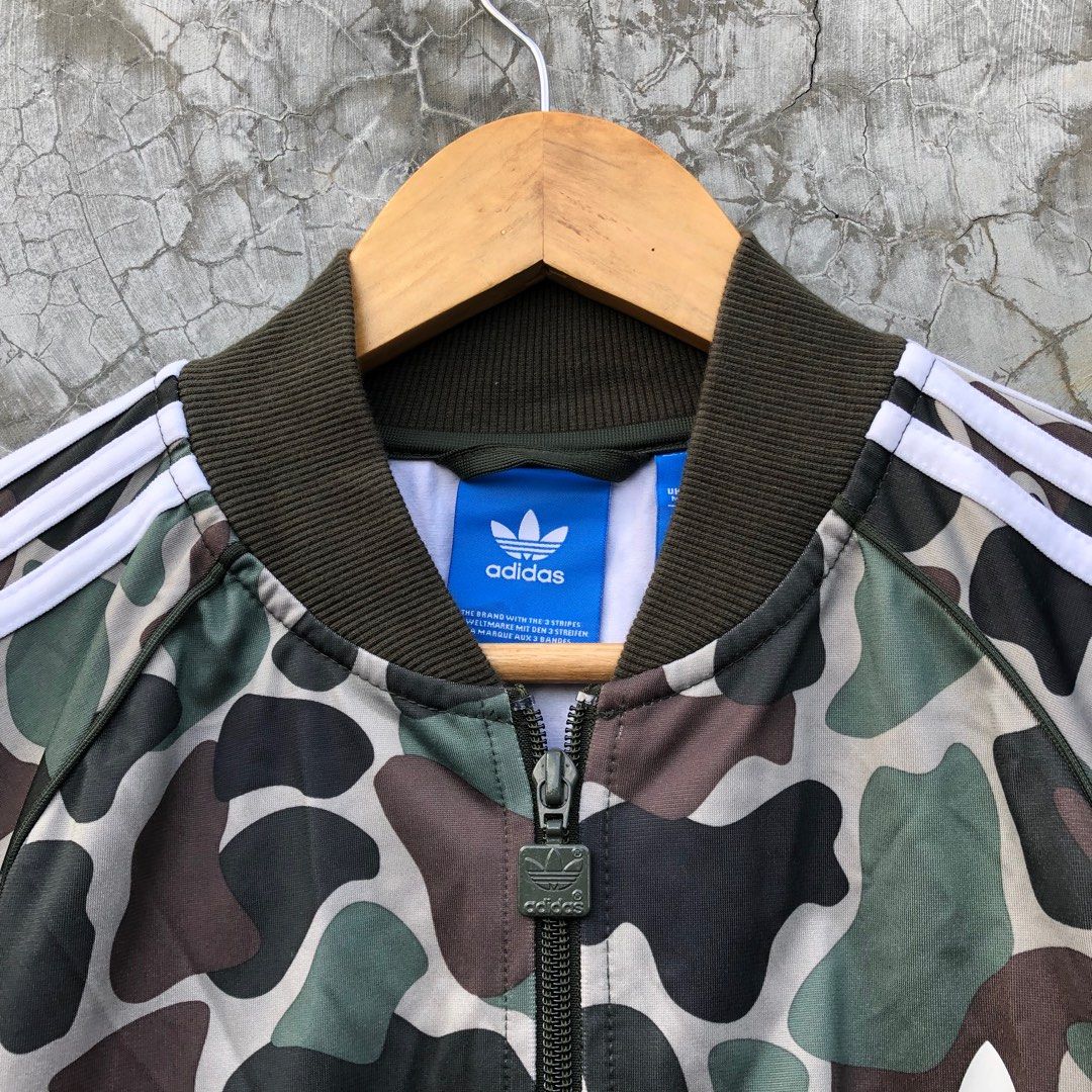 Adidas Superstar Camouflage Track Jacket, Men's Coats, Jackets on Carousell