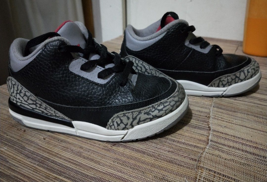 Jordan 3 black cement baby hot sale