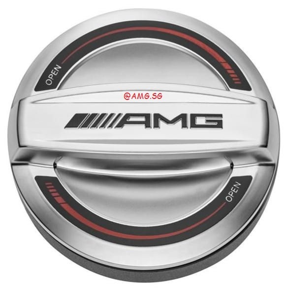 AMG Fuel Filler Cap Chrome Red Genuine Original MercedesAMG, Car