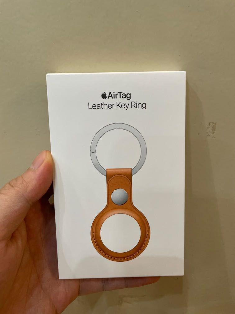 Apple AirTag Leather Key Ring Golden Brown, Mobile Phones & Gadgets