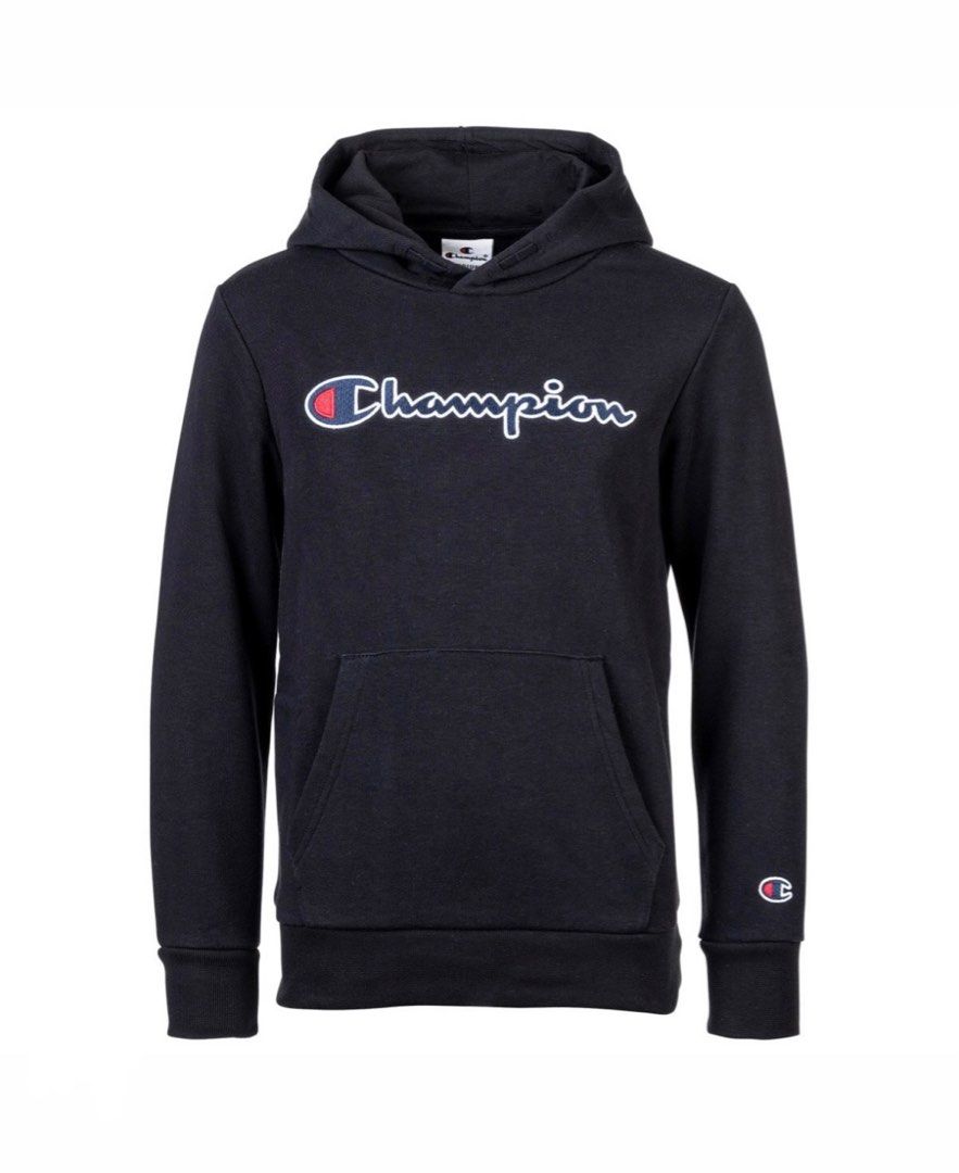 Authentic Champion black hoodie sweater sweatshirt pullover jacket