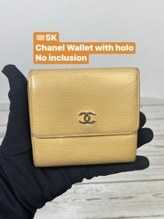 Authentic Chanel compact wallet in beige with holo series7