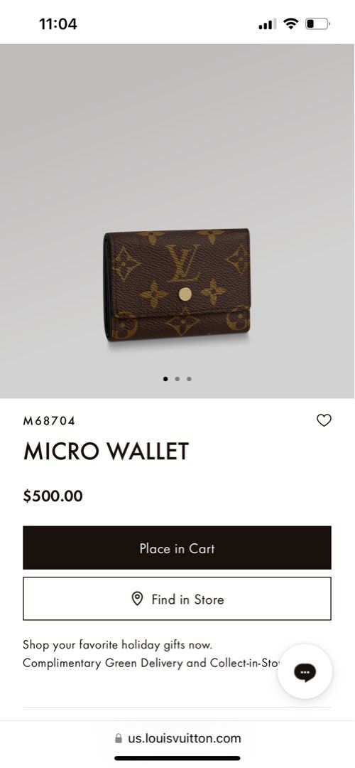 Micro Wallet Monogram Canvas - Wallets and Small Leather Goods M68704