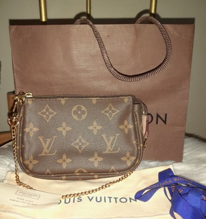 100% Authentic Louis Vuitton LV Mini Pochette Bag, Luxury, Bags & Wallets  on Carousell