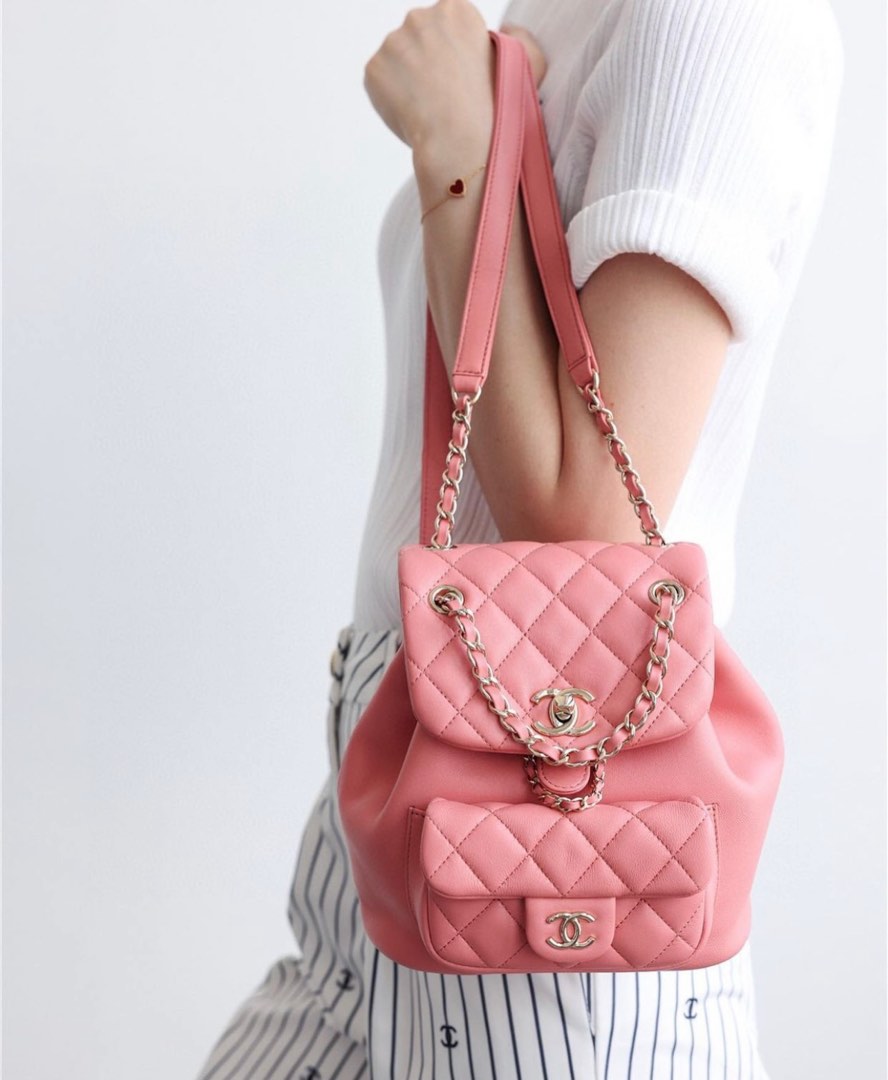 BELOW RTP 🌸 Chanel Duma Pink Bag Backpack, Luxury, Bags & Wallets