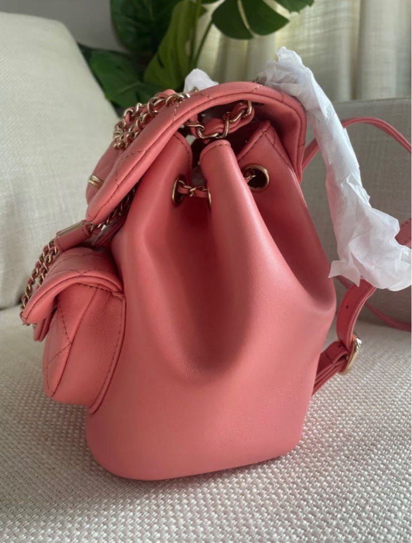 Backpack Chanel Pink in Cotton - 31061975