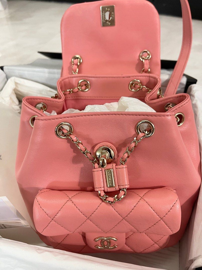 Backpack Chanel Pink in Cotton - 31061975