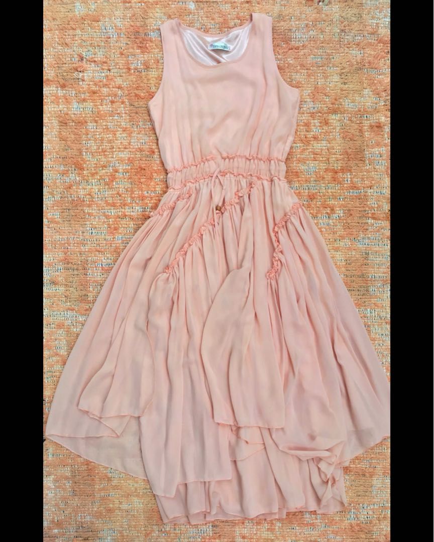Blush pink tiered goddess maxi dress Blush pink tiered goddess maxi