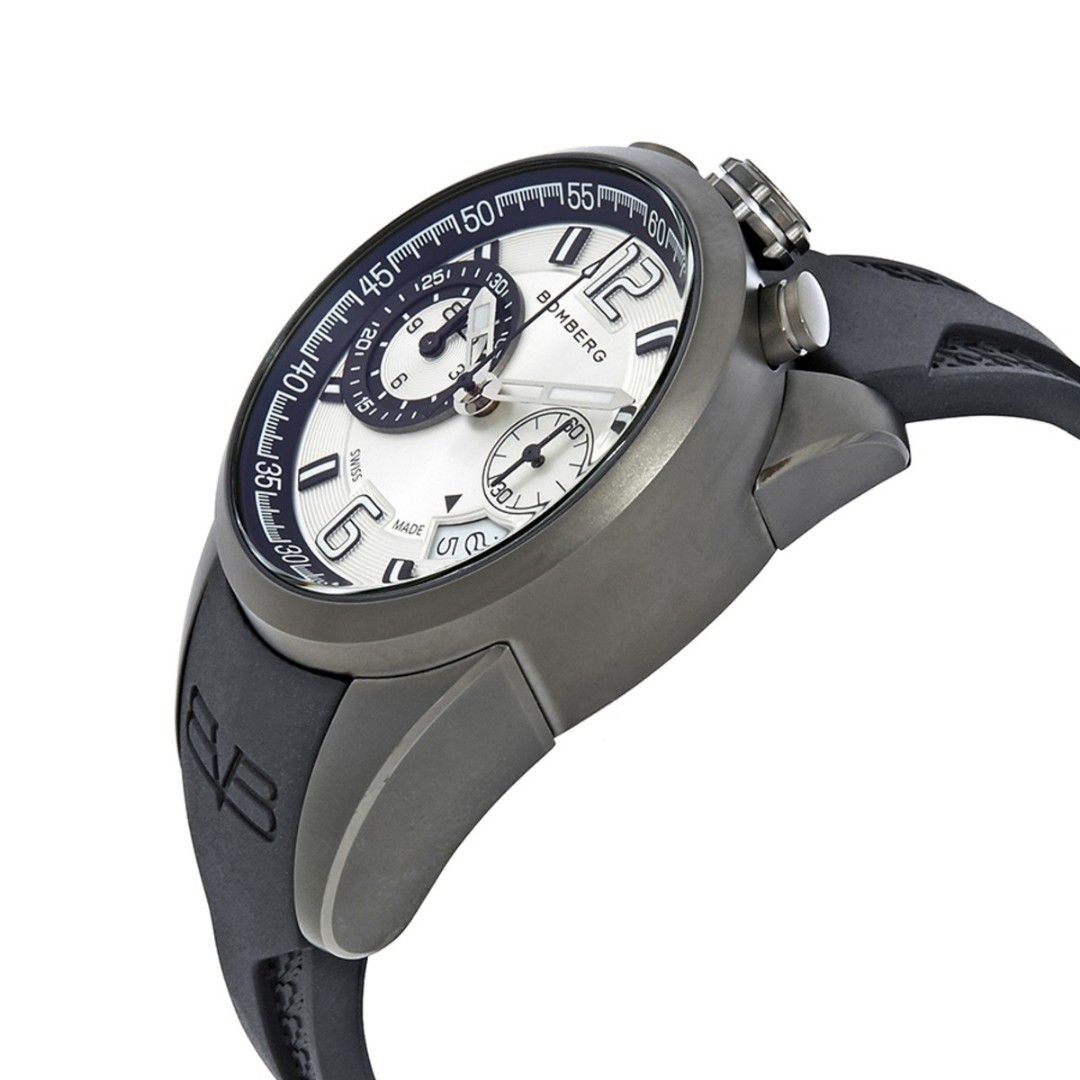 Bomberg 1968 Swiss Made Bullhead Chronograph Black PVD Watch