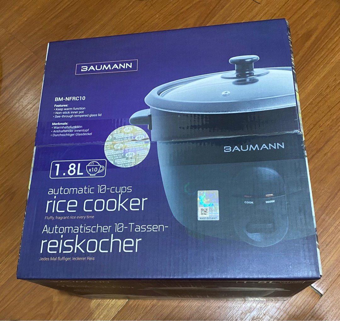 Brand New and Sealed Baumann 10 Cups Rice Cooker, TV & Home Appliances