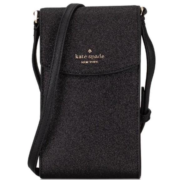 Kate Spade North South Phone Crossbody Jae Black Nylon 