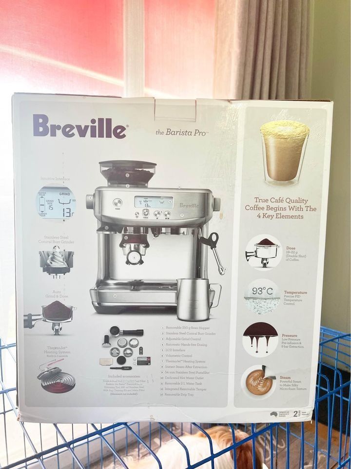 Breville Barista Pro Espresso Machine, Brushed Stainless Steel