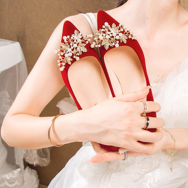 Red bridal clearance footwear