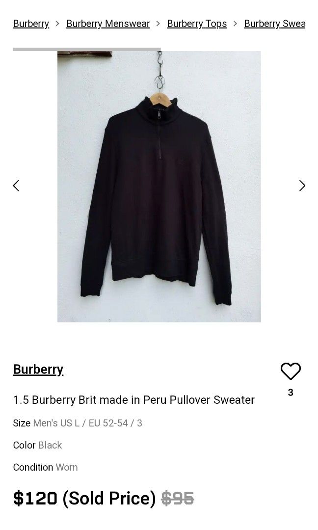 Burberry brit made in peru store