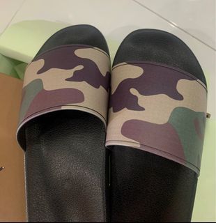 Authentic Burberry camouflage print slides
