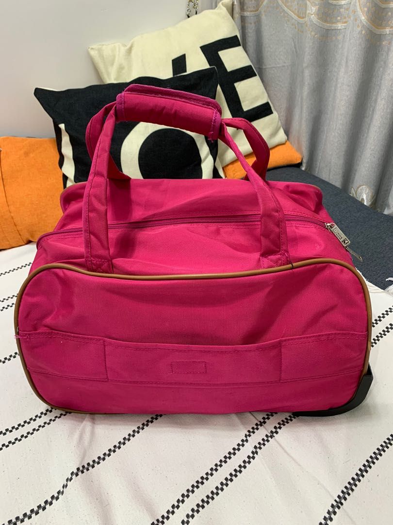Carry on luggage Weekender Overnight bag fuchsia lightweight, Hobbies & Toys, Travel, Luggage on