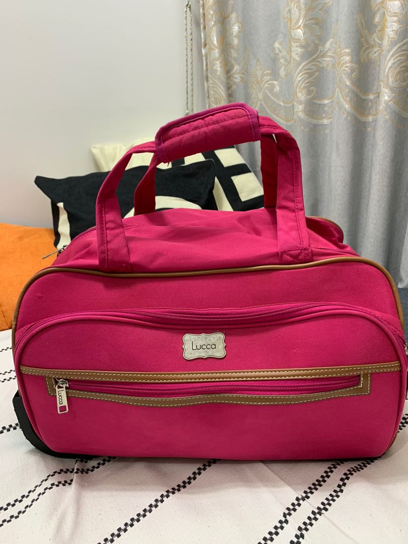 Carry on luggage Weekender Overnight bag fuchsia lightweight, Hobbies ...