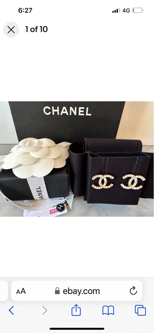Buy Chanel Preloved CHANEL earrings GP Fake pearl Rhinestone gold clear  vintage 2023 Online  ZALORA Singapore