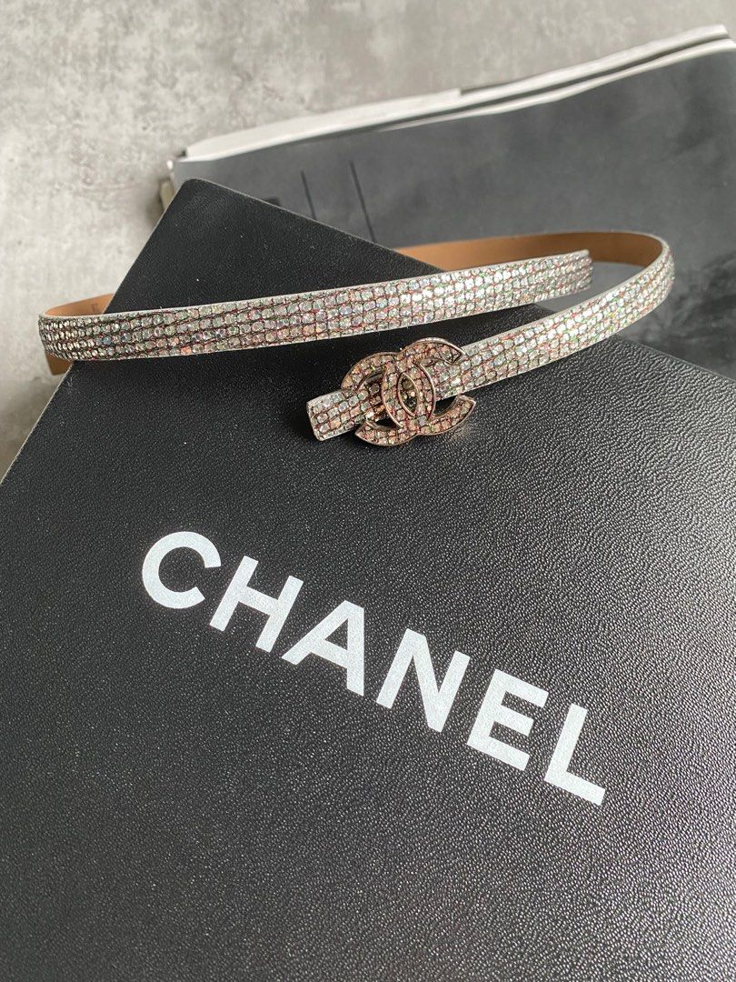 Chanel skinny belt in glitters Luxury Accessories on Carousell