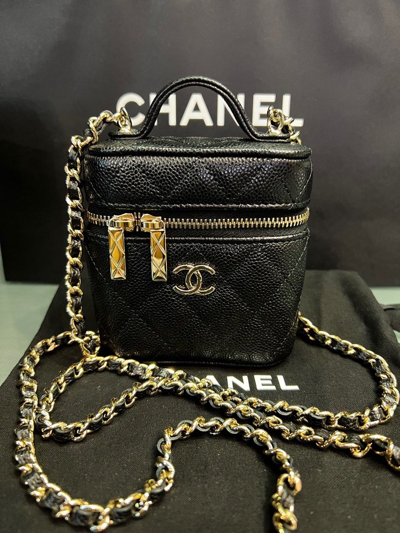 Chanel Small Vanity bag with chain, Luxury, Bags & Wallets on Carousell