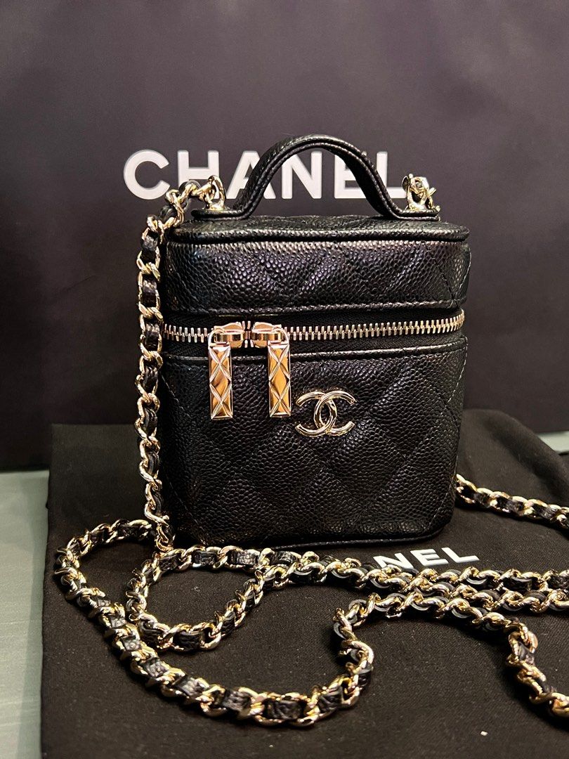 Chanel Small Vanity bag with chain, Luxury, Bags & Wallets on Carousell