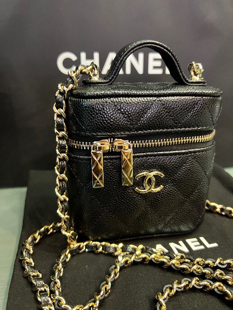 Chanel Small Vanity bag with chain, Luxury, Bags & Wallets on Carousell