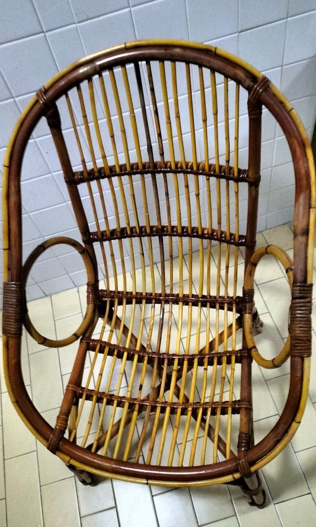 CHEAP CLEARING RATTAN SOLID CHAIR, Everything Else on Carousell