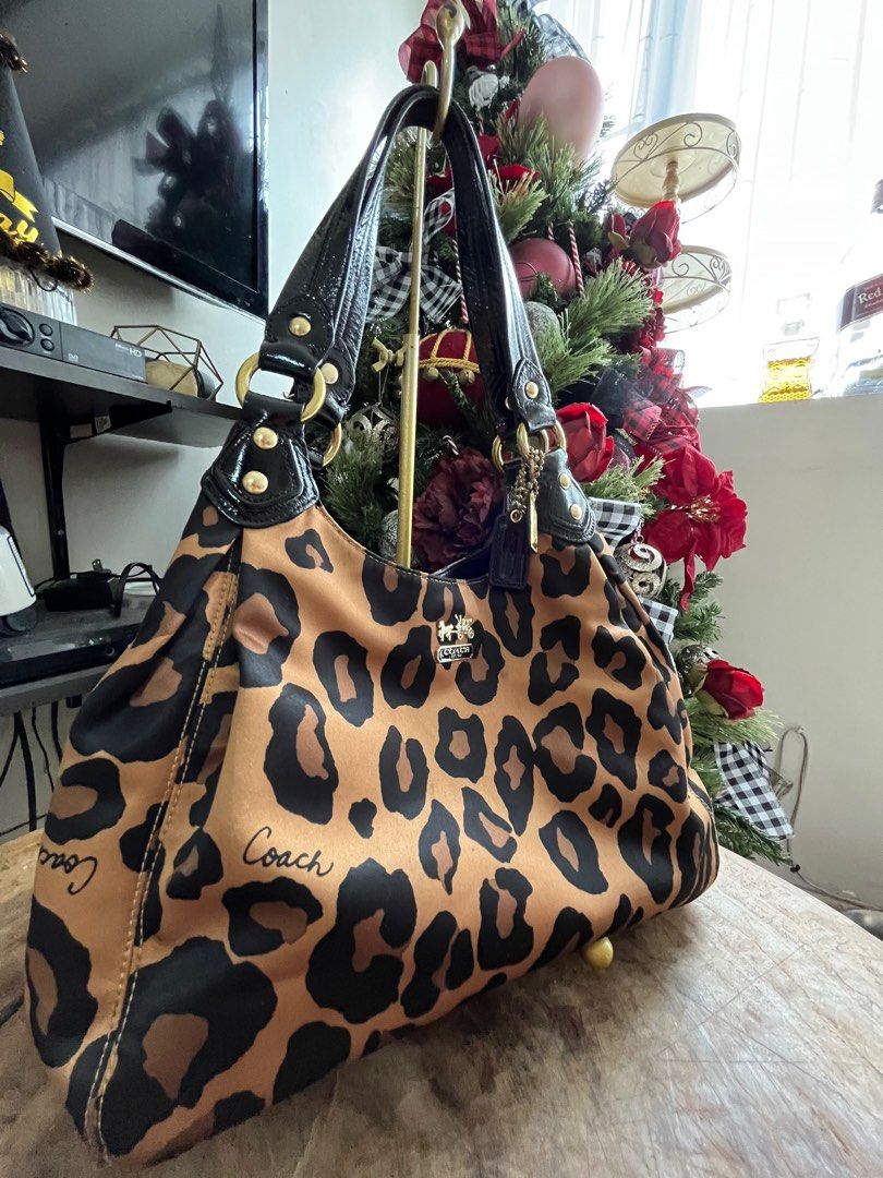 Coach | Bags | Coach Madison Ocelot Leopard Print Op Art Wristlet Mini Bag  | Poshmark