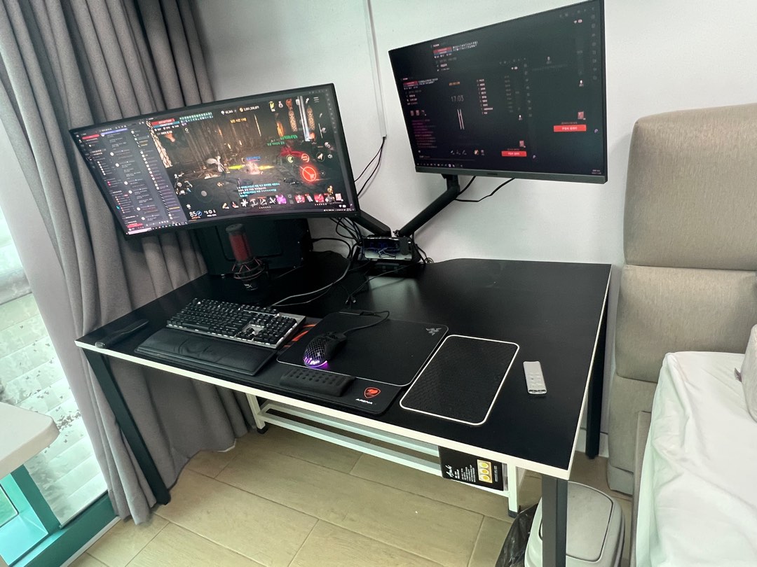 Computer table from korea 100% genuine laminated wood, TV & Home ...