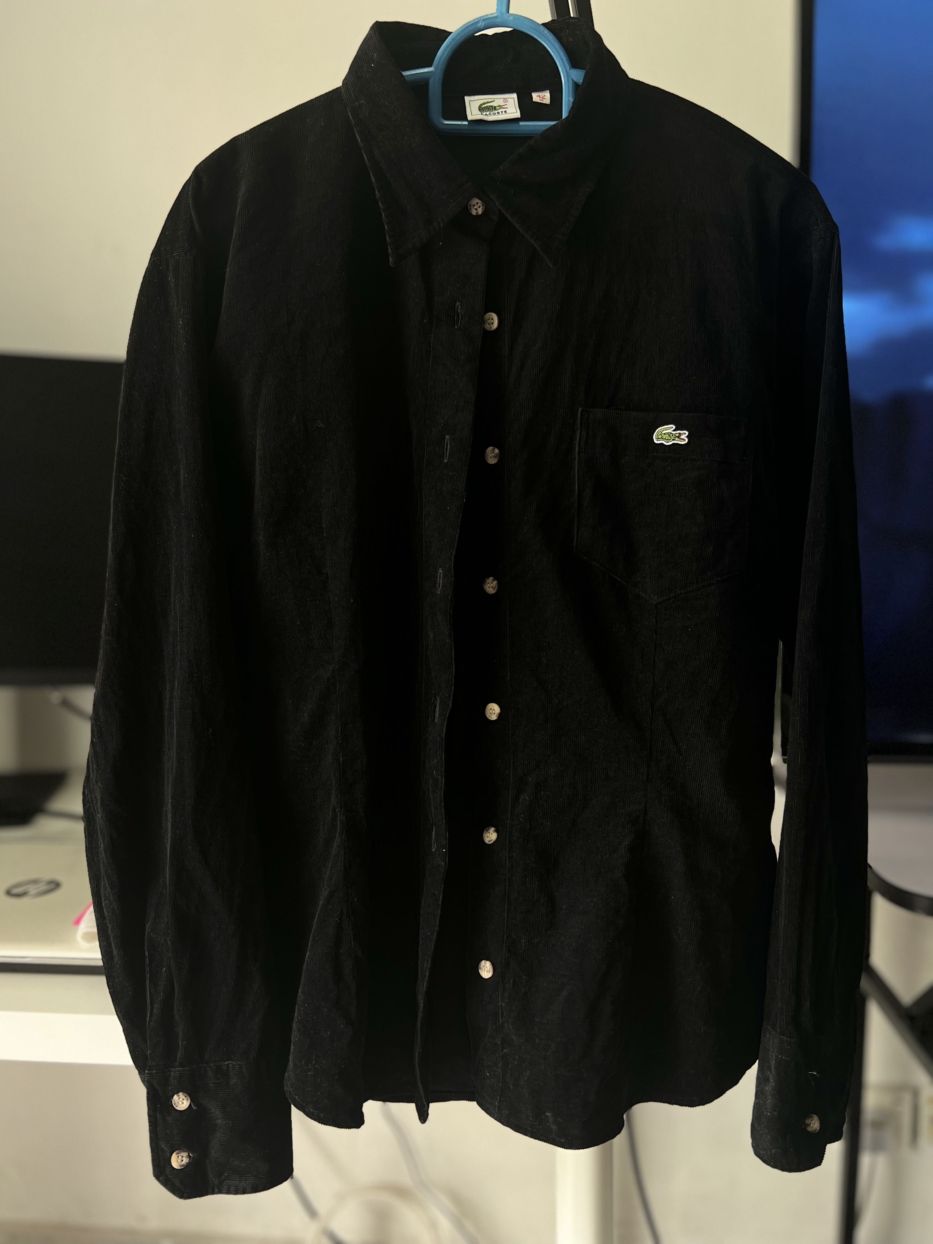 Women Corduroy shirt black Lacoste