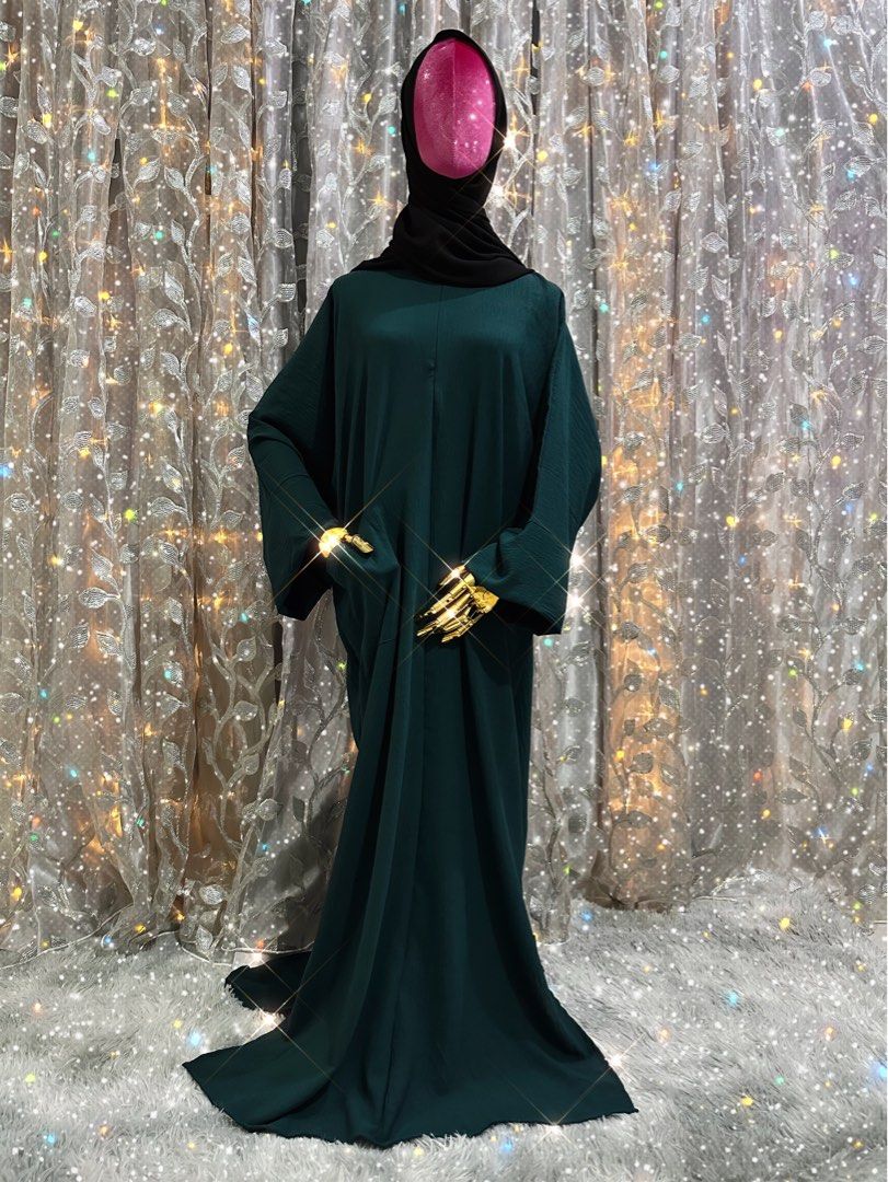 Jubah emerald green new arrivals
