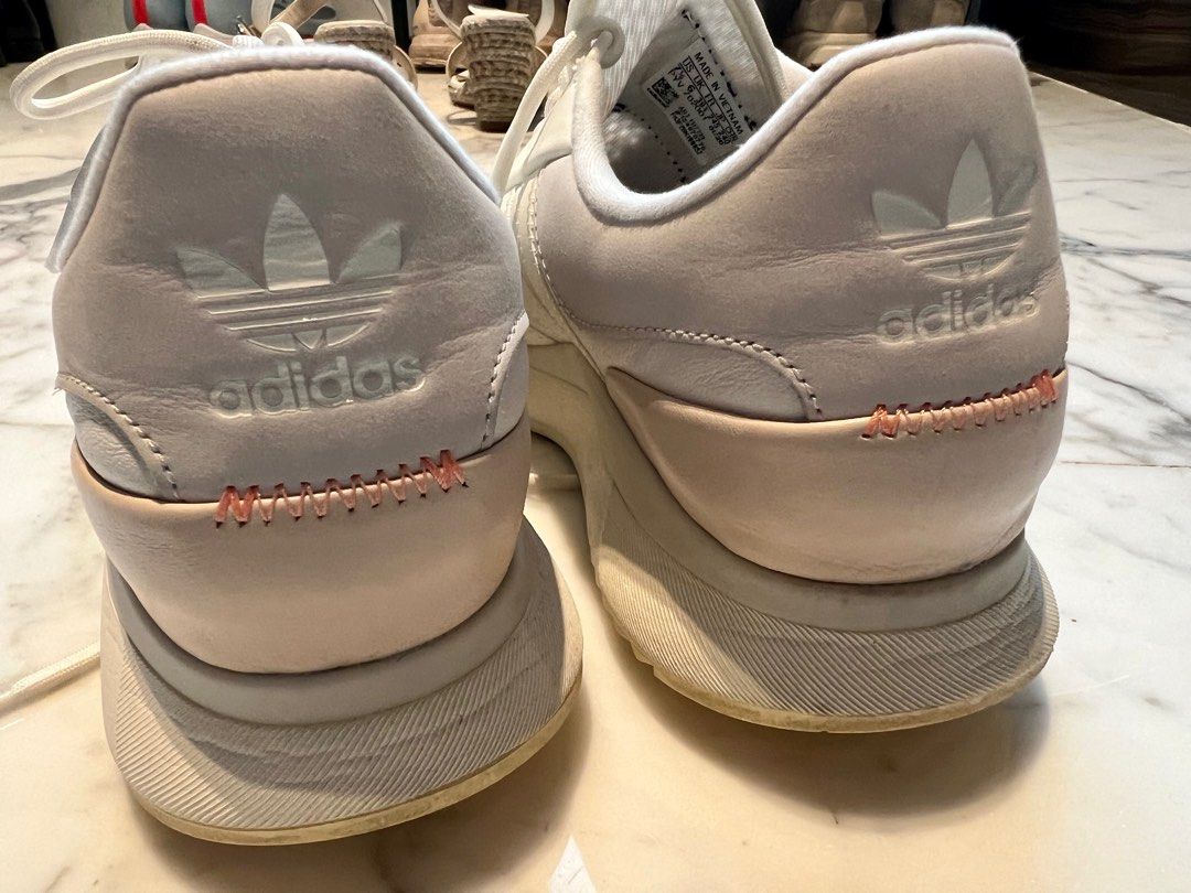 Cute white adidas shoes best sale