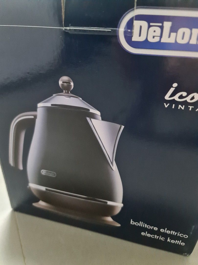 Delonghi Icona Vintage Black Kettle, TV & Home Appliances, Kitchen
