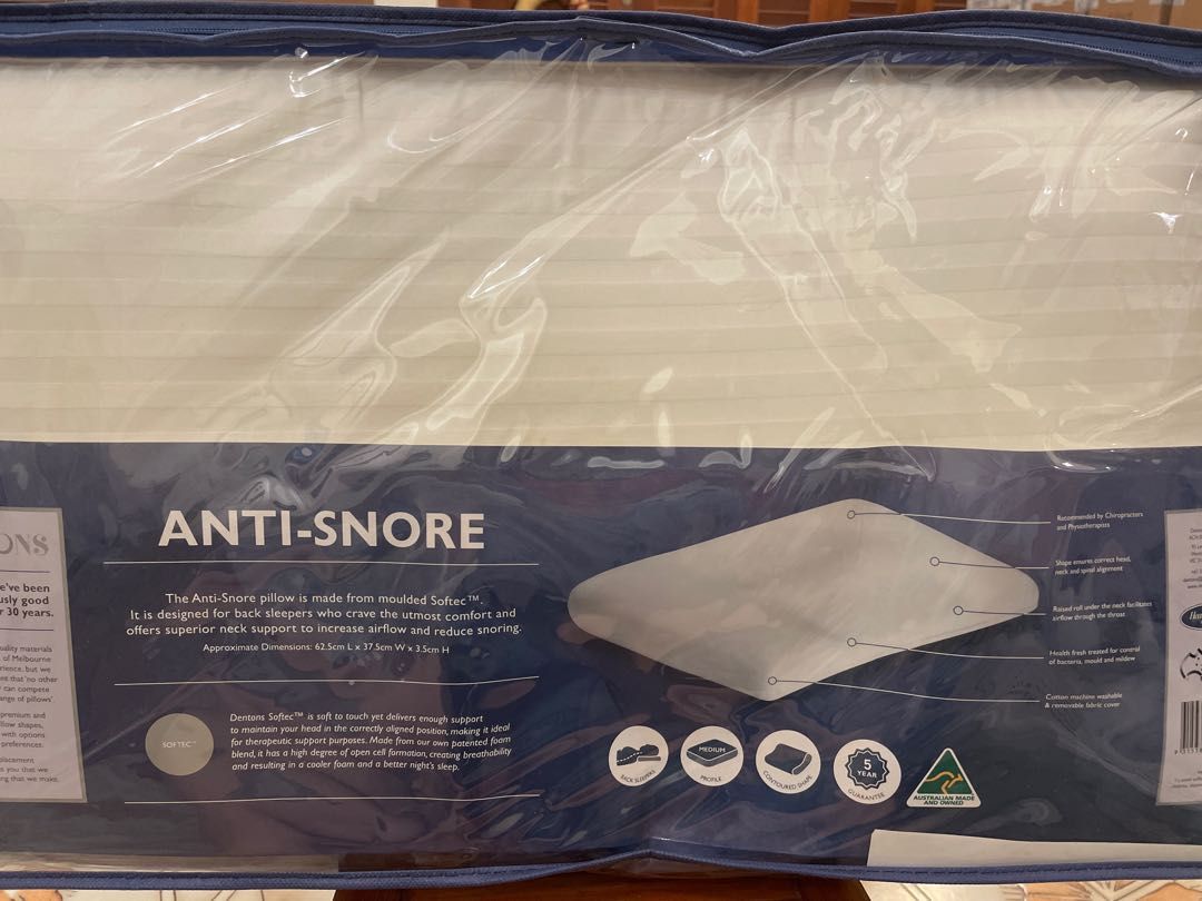 Denton Anti Snore Pillow Furniture Home Living Bedding